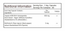 Load image into Gallery viewer, KSM-66® Ashwagandha - 600mg - 60 Vcaps® Plus