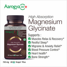 Load image into Gallery viewer, High Absorption Magnesium Glycinate - 720mg - 60 Vcaps® Plus