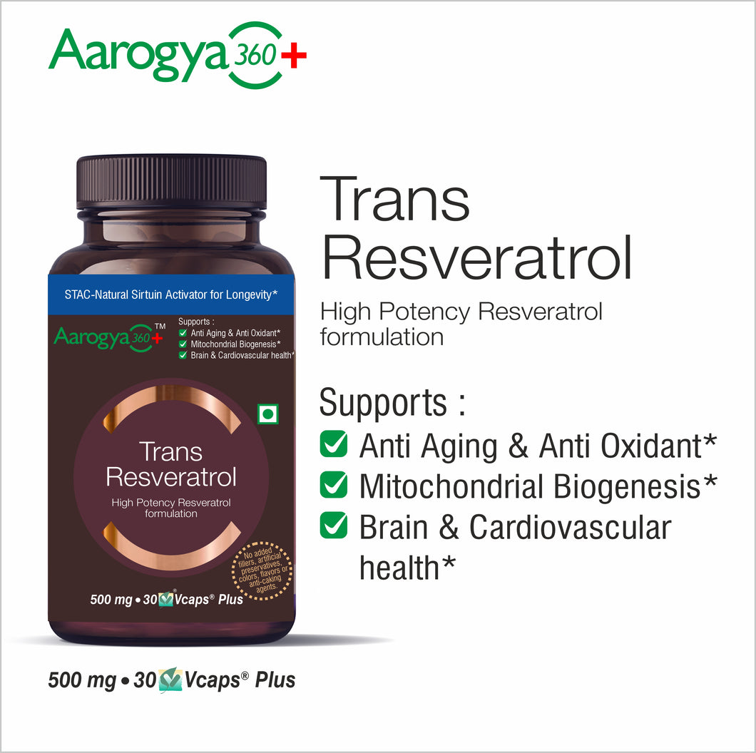 Trans Resveratrol - 500 mg - 30 Vcaps® Plus